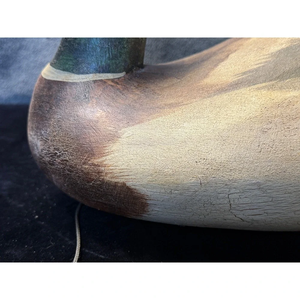 Ducks Unlimited Mallard Decoy With Anchor David Maas Signed Wood Duck 926